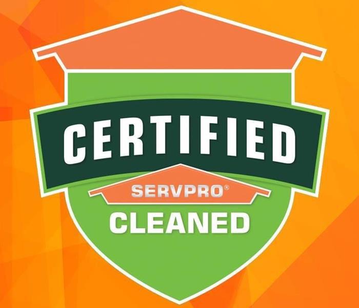 Certified: SERVPRO Cleaned Logo