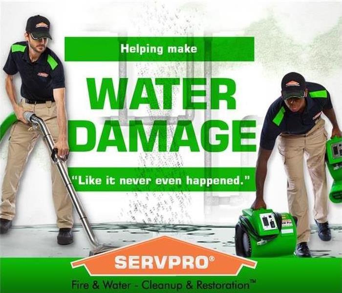 SERVPRO Logo With Cleaning Crew