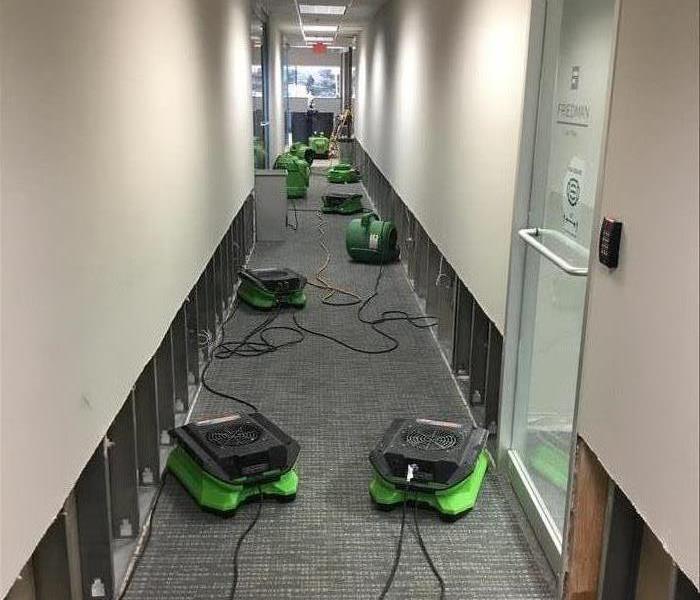 SERVPRO equipment at commercial loss.